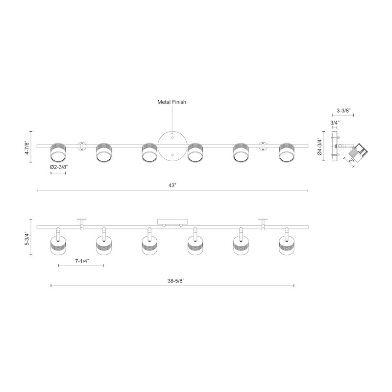 Kuzco Lighting Lyra 43'' 6 Light Track Kit Wayfair